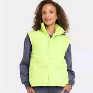 A New Day Lime Green Puffer Vest